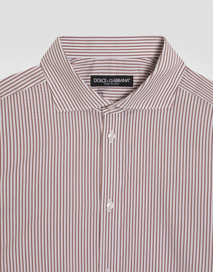 Dolce & Gabbana Striped cotton martini shirt Multicolor G5OI6TFREDW