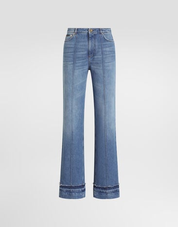Dolce & Gabbana Pantalon cinq poches en denim Multicolor FTDKQDG8PI1