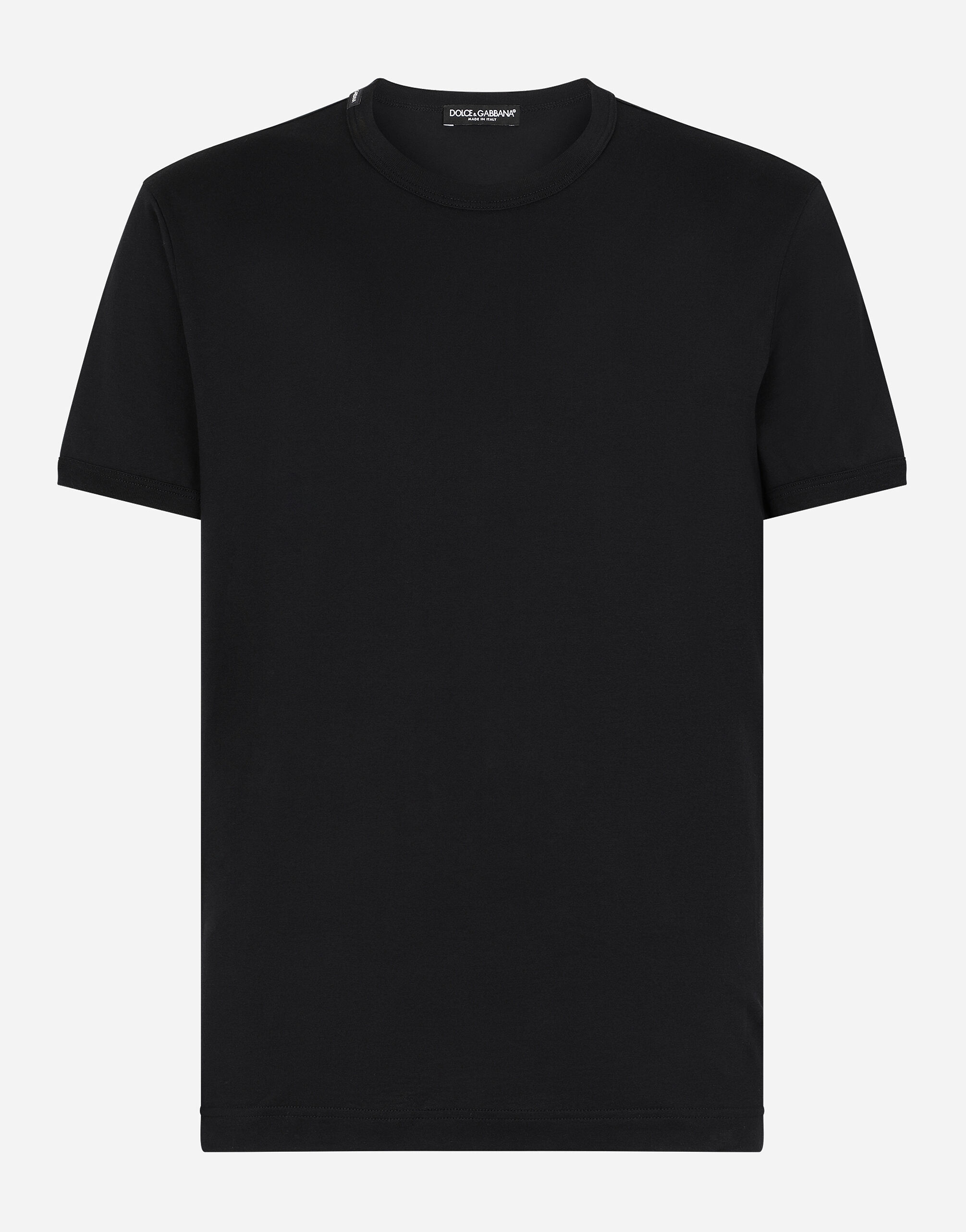 Dolce&Gabbana Cotton t-shirt with logo Black GY6IETFUFJR