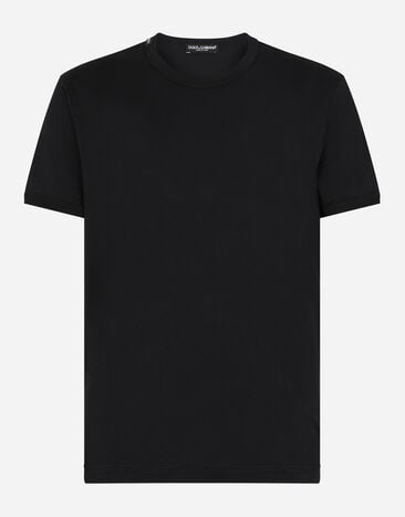 Dolce&Gabbana T-shirt en coton à logo Noir GY6IETFUFJR