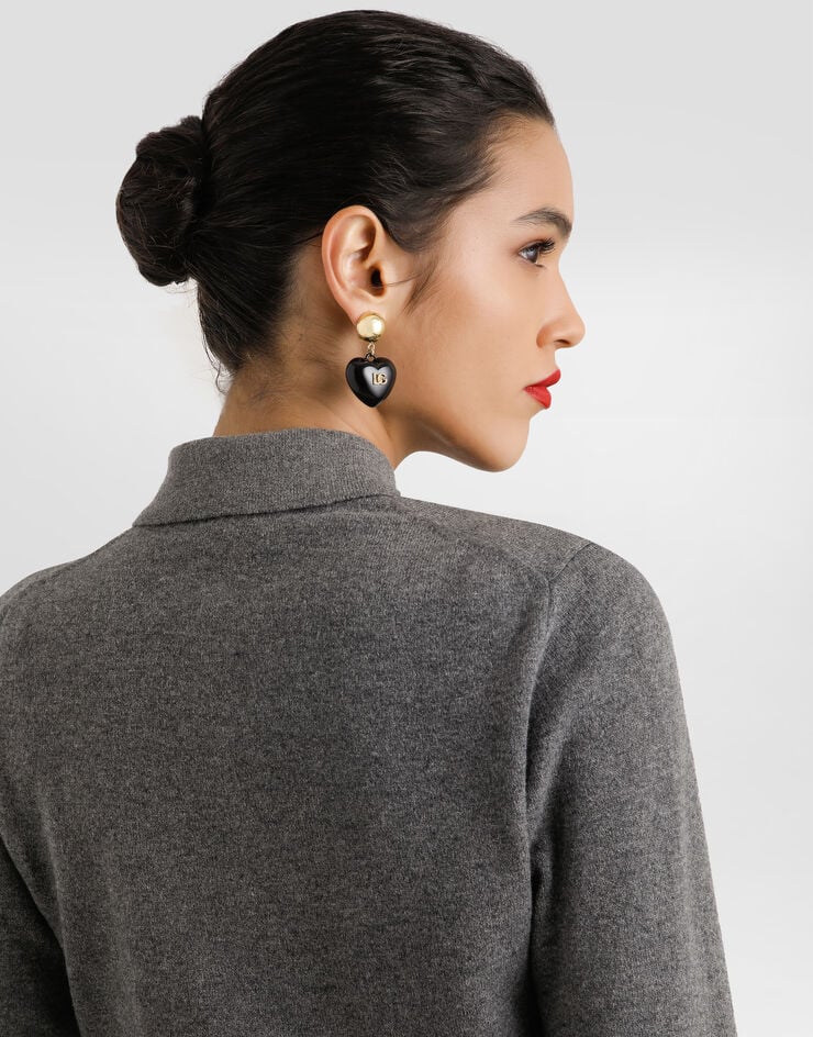 Dolce & Gabbana Jersey tipo polo de cachemira Gris FXZ32ZJDVC2