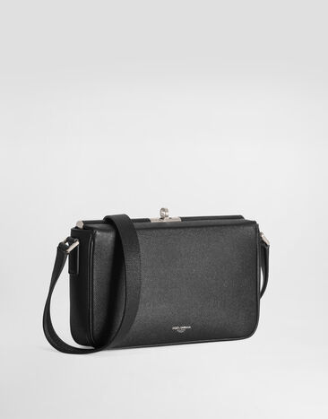 Dolce & Gabbana Marlene alpine calfskin crossbody bag Black BM2481A9AB6