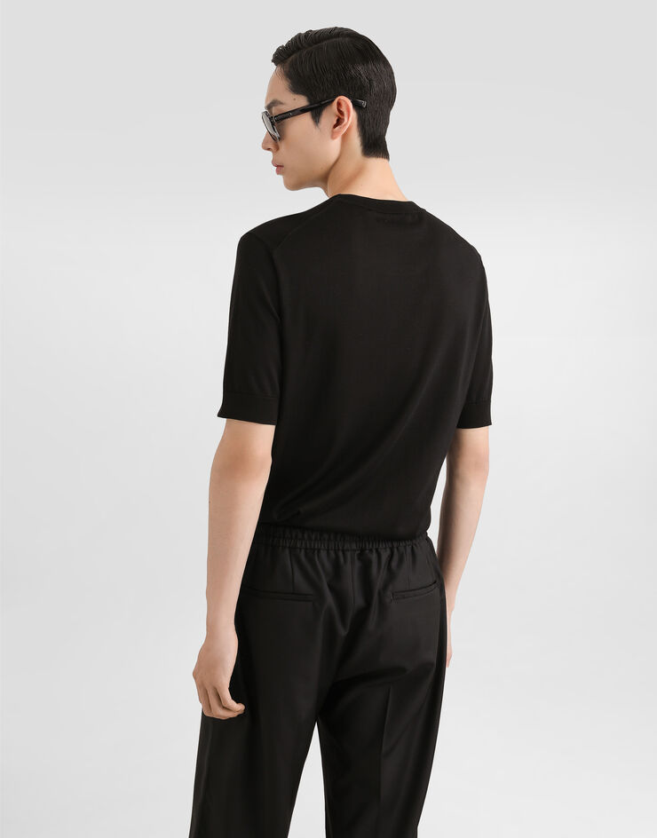 Dolce & Gabbana Silk pullover Black GXX03ZJBSO5