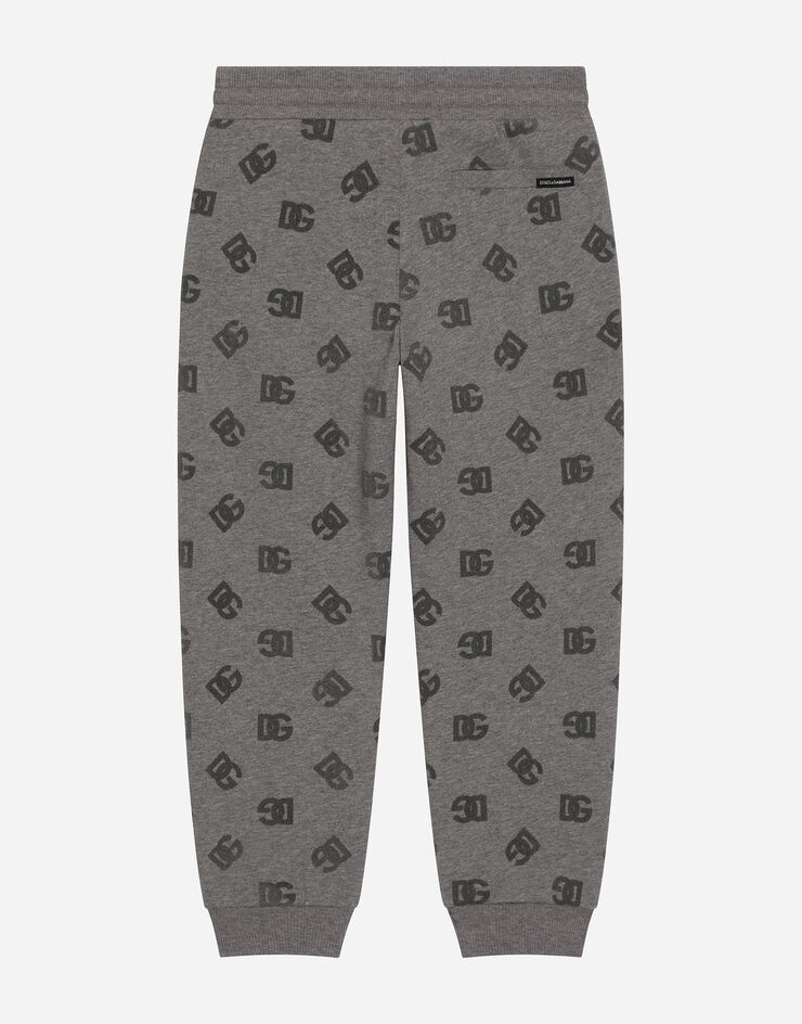 Dolce & Gabbana Jersey jogging pants with DG logo Grey L4JPJPG7N2A