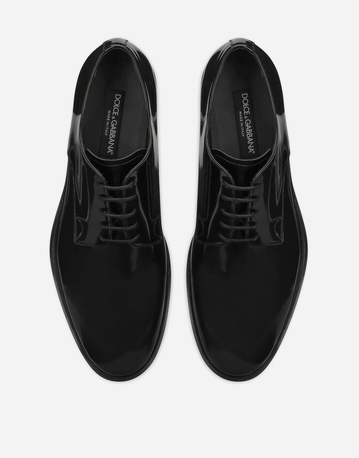 Dolce&Gabbana حذاء ديربي من جلد عجل مصقول أسود A10793A1037