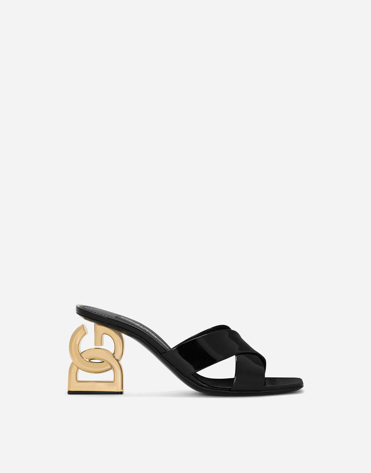 Dolce&Gabbana 3.5 漆皮穆勒鞋 黑 CR1595A1471