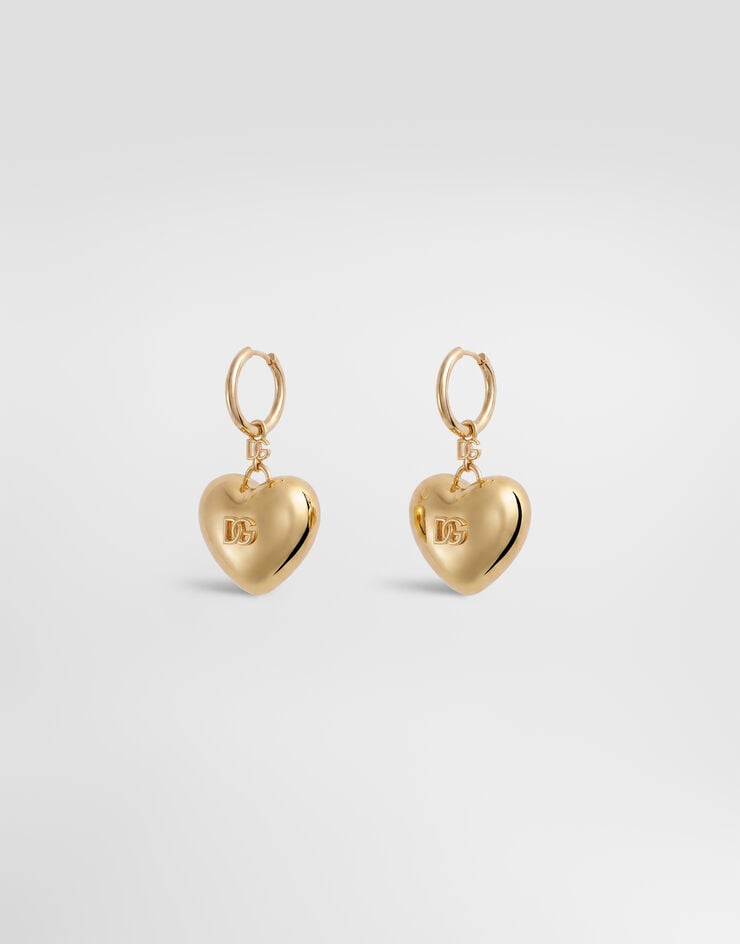 Dolce & Gabbana Heart drop earrings with DG logo Dolce & Gabbana Heart drop earrings with DG logo Gold WEQ8S1W1111