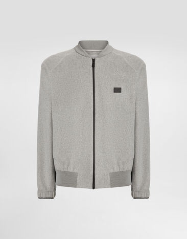 Dolce & Gabbana Cashmere and wool bomber jacket with tag Black G9BOATGJ218