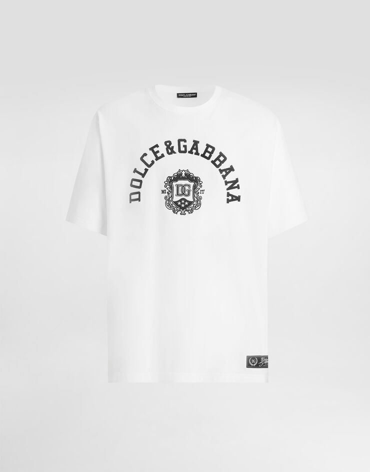 Dolce & Gabbana Jersey t-shirt with embroidery White G8PN9ZG7POP