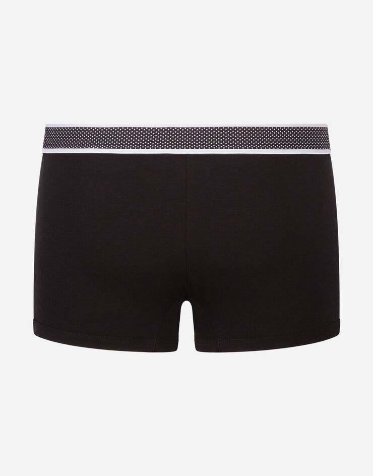 Dolce & Gabbana BOXERS IN STRETCH PIMA COTTON BLACK M4B43JFUGHH