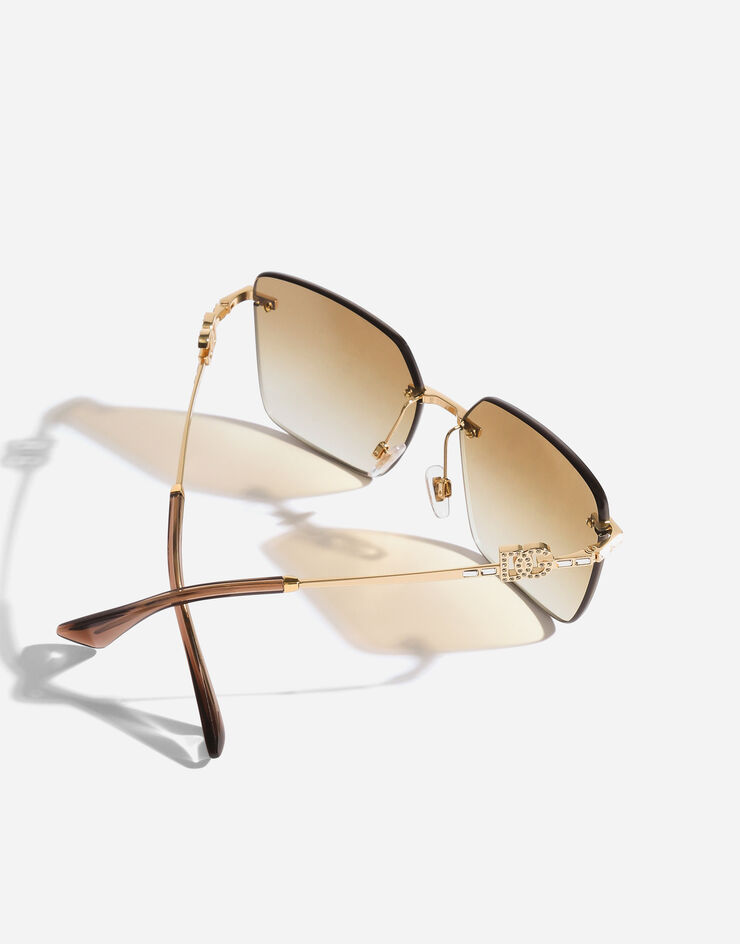 Dolce & Gabbana DG Crystals Sunglasses Dolce & Gabbana DG Crystals Sunglasses Gold VG2332VM26E