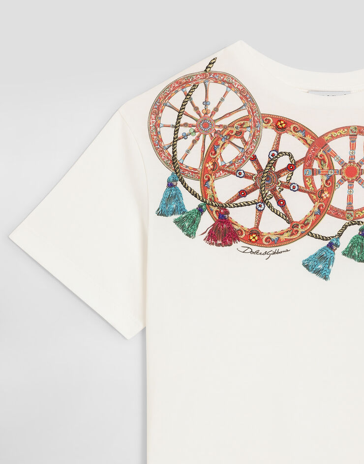 Dolce & Gabbana Jersey t-shirt with applications White L5JTNLG7P5Y