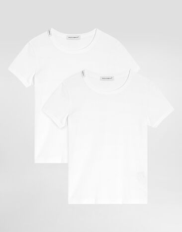 Dolce & Gabbana Short-sleeved jersey t-shirt two-pack White L4J703ON00H