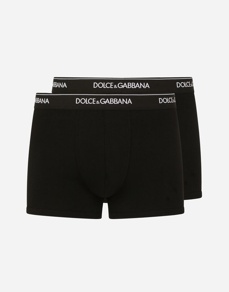 Dolce & Gabbana レギュラーボクサ― ストレッチコットン 2枚パック ブラック M9C07JONN95