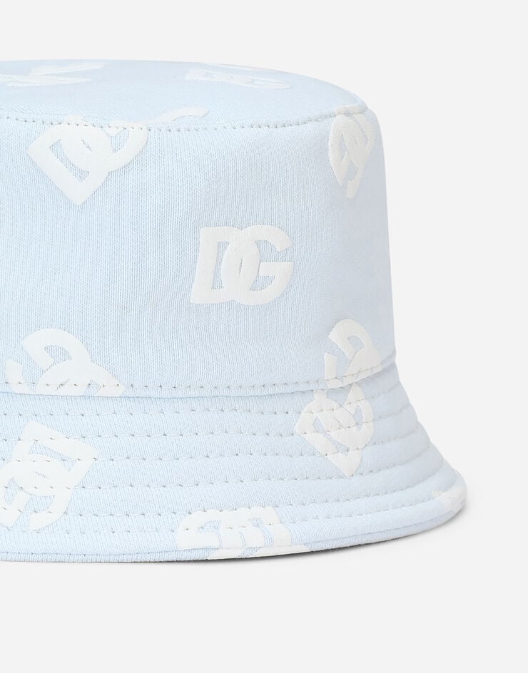 Dolce & Gabbana Bucket hat with all-over DG logo print Grey LN4H42G7G3U