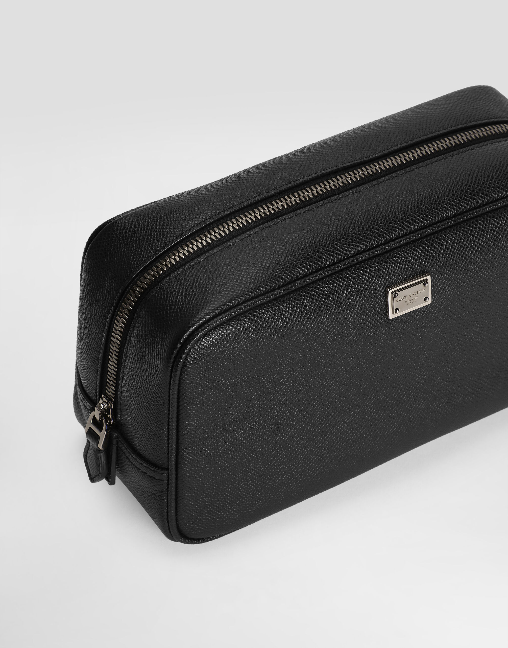 Sicily calfskin necessaire in Black for Men | Dolce&Gabbana® US