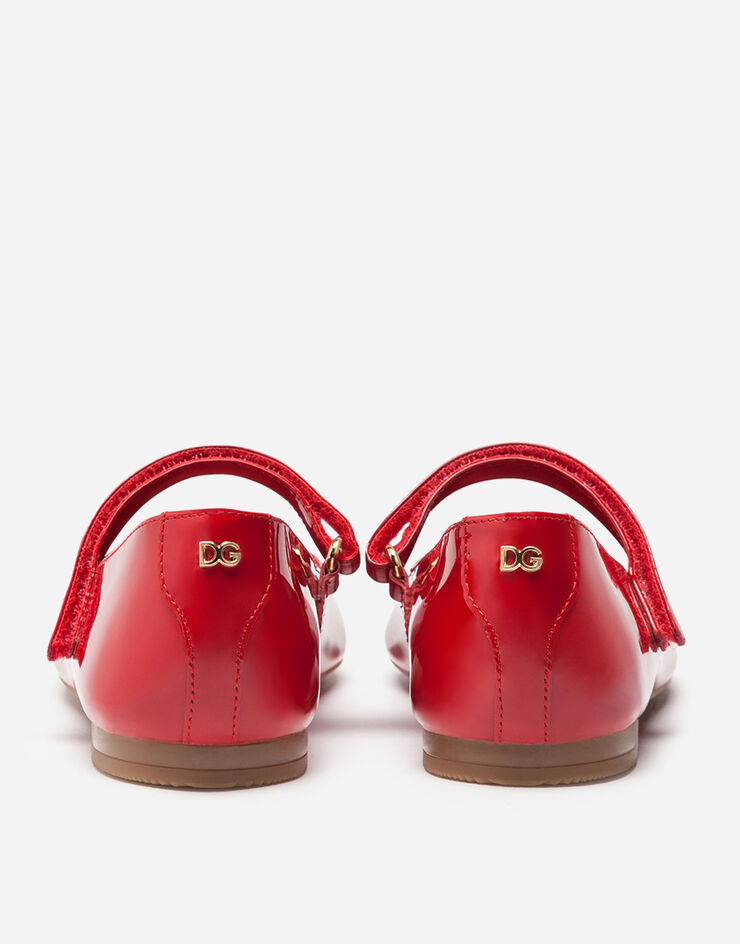 Dolce & Gabbana Patent leather Mary Janes КРАСНЫЙ D10699A1328
