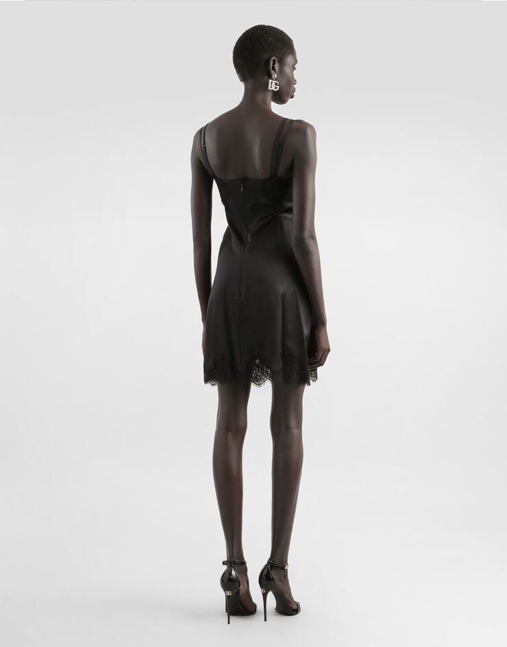 Dolce&Gabbana Short slip dress with Dolce&Gabbana tag Black F6CPJTFURAG