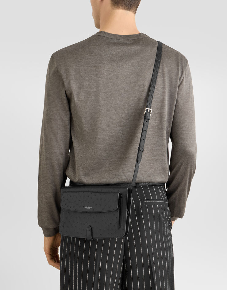 Dolce & Gabbana 鸵鸟皮手拿包 黑 BM2770A8K00