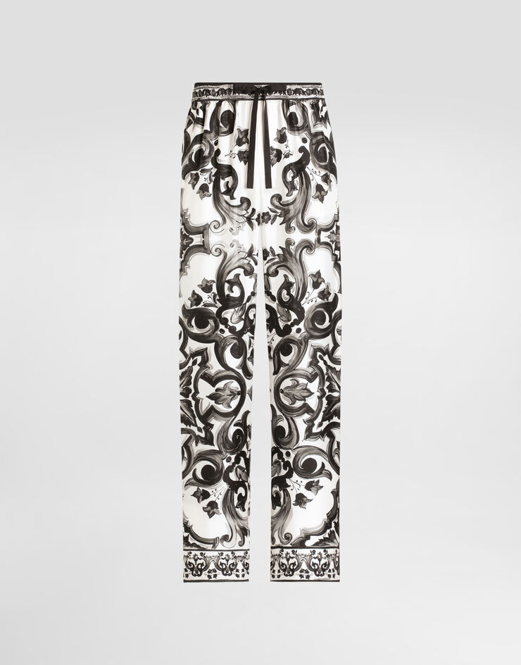 Dolce & Gabbana Majolica-print twill trousers Multicolor GVRMATHI1SV