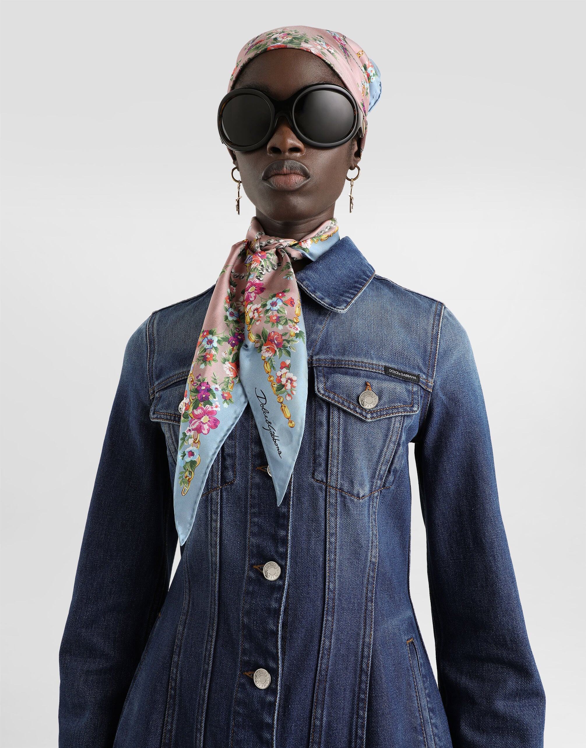Multicolorのウィメンズ Denim single-breasted jacket | Dolce&Gabbana®