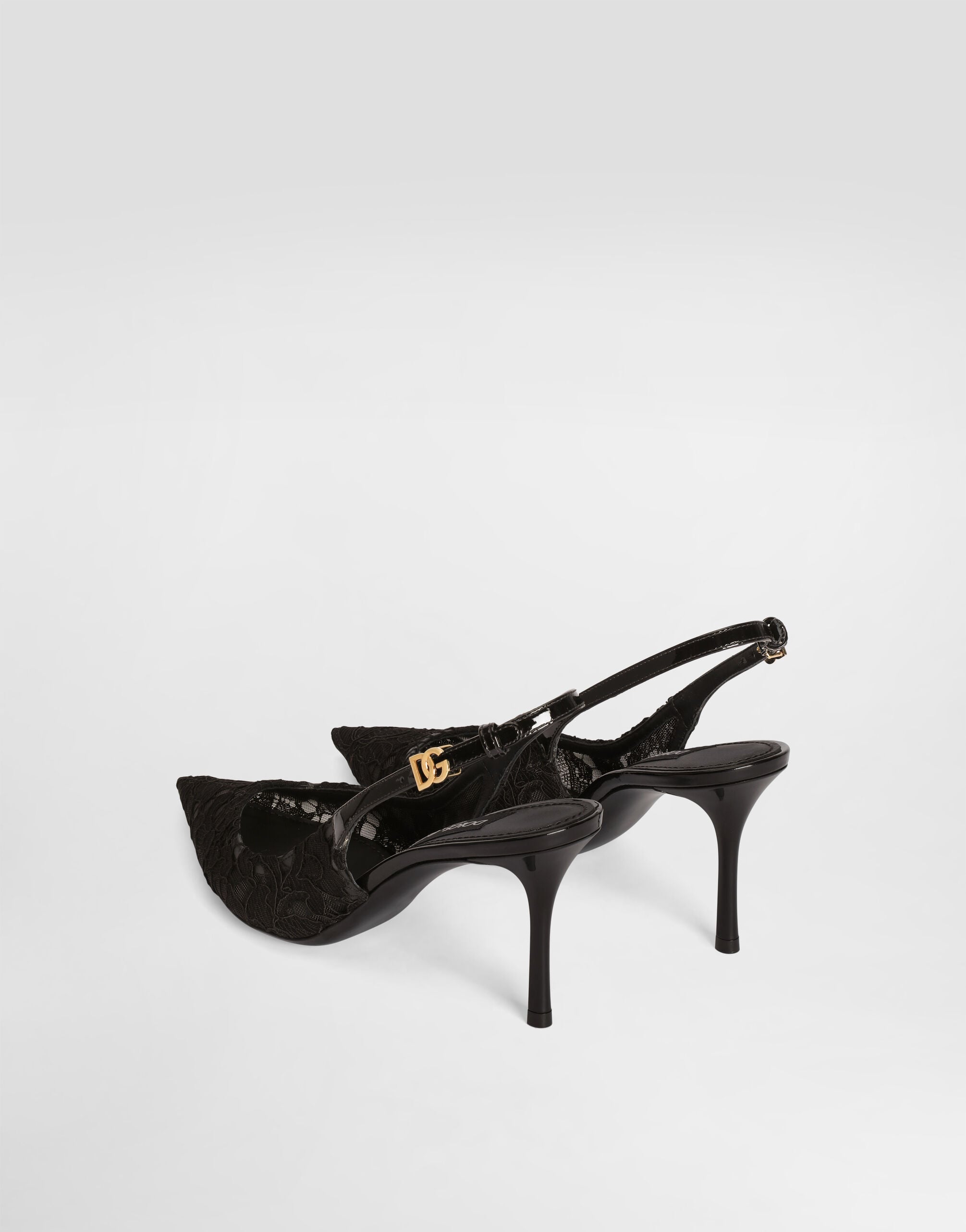 Lace slingback in Black for Women | Dolce&Gabbana® US