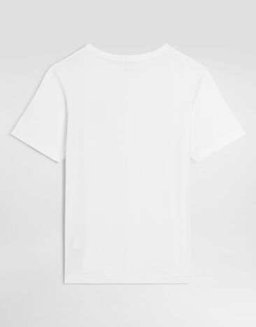 Dolce & Gabbana Jersey t-shirt with patch White L4JTHUG7QK3