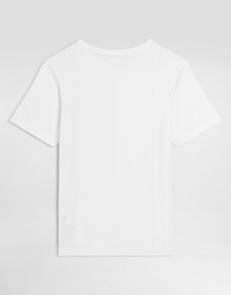 Dolce & Gabbana Jersey t-shirt with patch Dolce & Gabbana Jersey t-shirt with patch White L4JTHUG7QK3