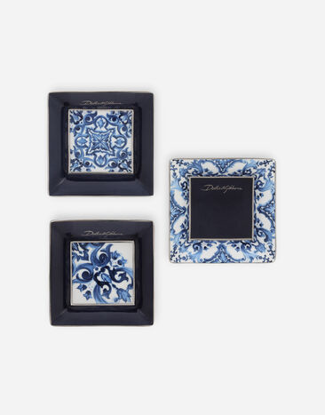 Dolce & Gabbana Set mit 3 Ablageschalen aus Porzellan Mehrfarbig TCC087TCAG5