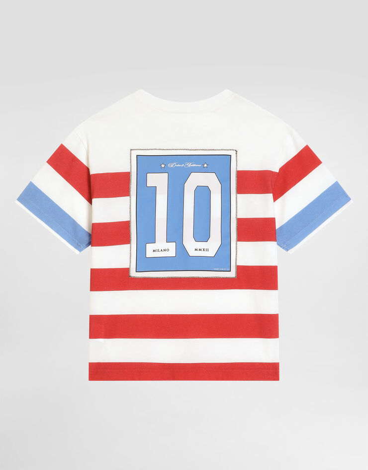 Dolce & Gabbana Jersey t-shirt with military print Multicolor L4JTHVII7JV