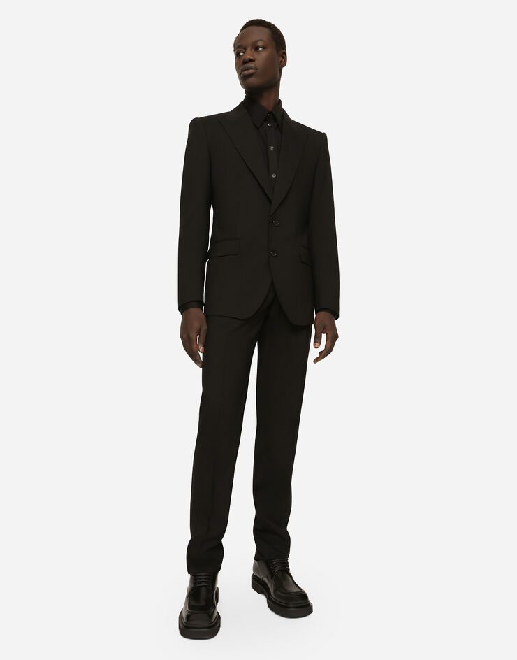 Dolce & Gabbana Stretch wool Sicilia-fit suit Schwarz GKPQMTFUBF2