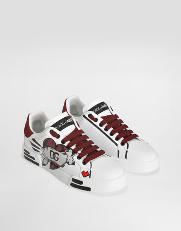 Dolce & Gabbana Zapatillas Portofino Light Strobel de napa de becerro Red CK2398AE083