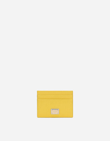 Dolce & Gabbana Dauphine calfskin card holder Yellow BI0330AQ240