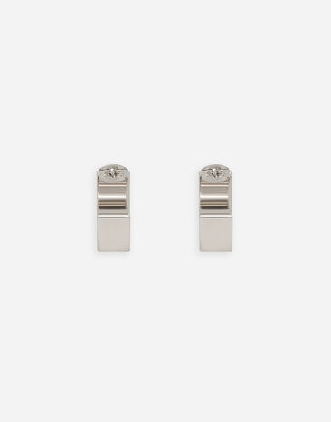 Dolce & Gabbana Faceted earrings with DG logo Silver WEQ5P6W1111