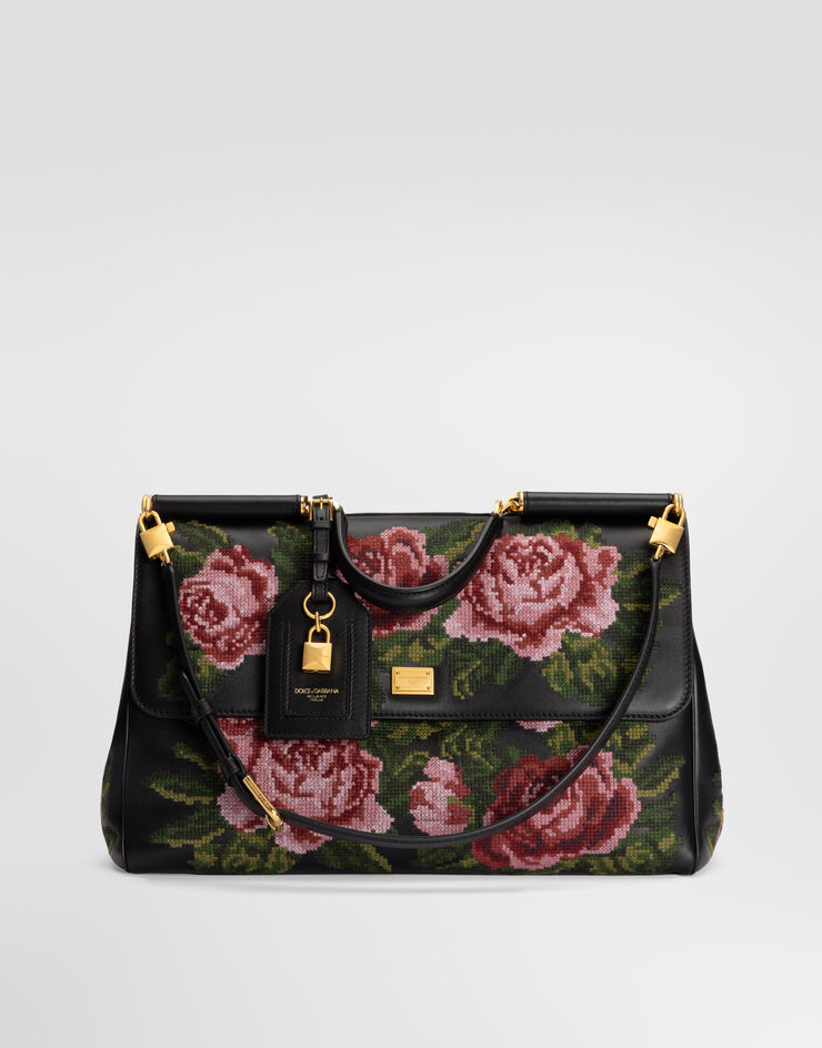 Dolce & Gabbana 핸드백 My Sicily 맥시 파인 스티치 자수 장식 멀티 컬러 BB7814B3T42