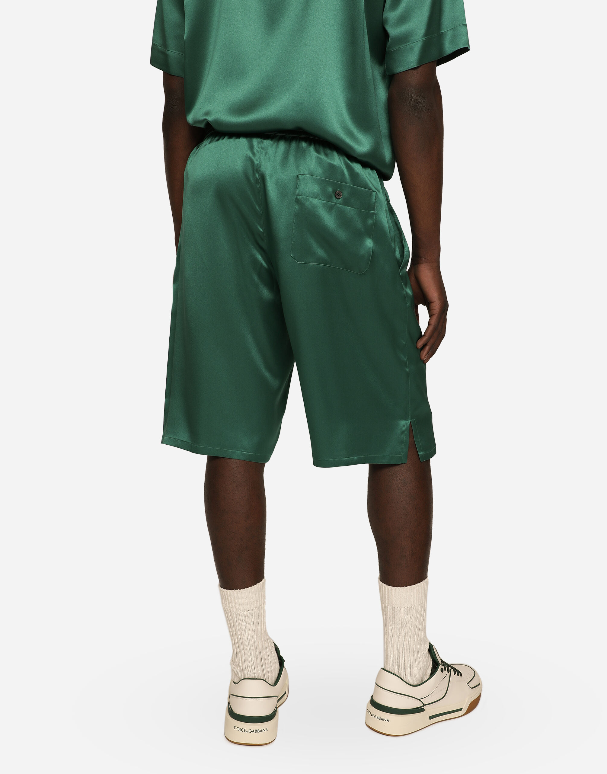 Satin silk gym shorts store