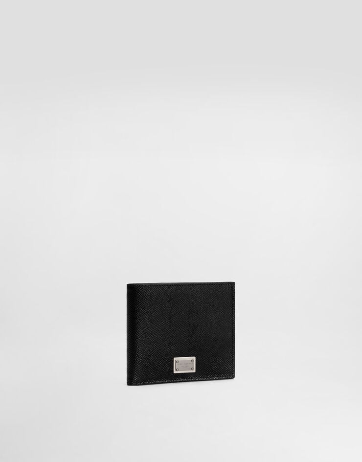 Dolce & Gabbana Calfskin bifold wallet with logo tag Black BP1321AG219