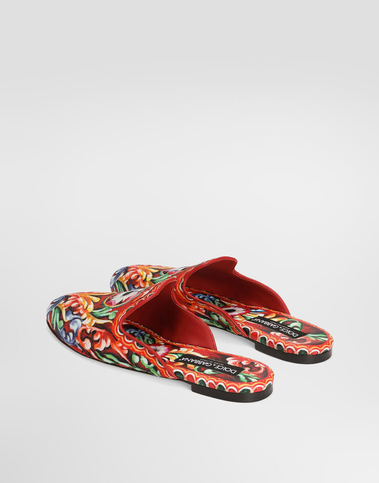 Dolce & Gabbana 카레토 프린트 브로케이드 뮬 멀티 컬러 CI0220A0466