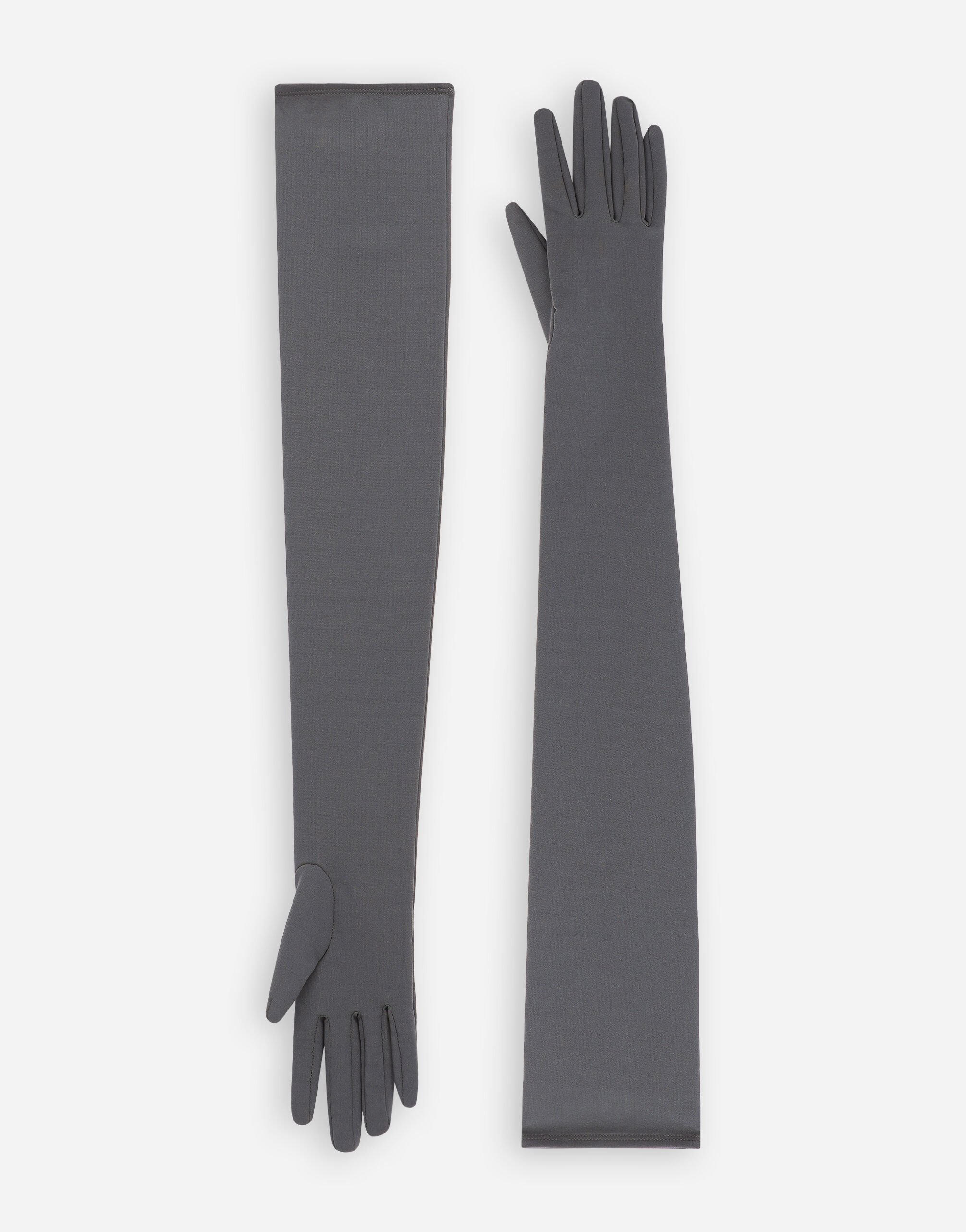 Dolce & Gabbana KIM DOLCE&GABBANA Long stretch jersey Milano rib gloves Black FH652AFU2XJ