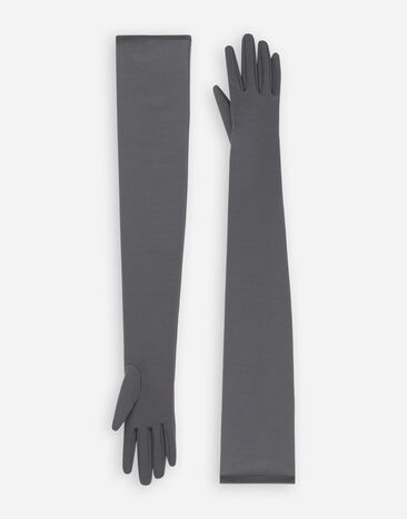 Dolce & Gabbana KIM DOLCE&GABBANA Long stretch jersey Milano rib gloves Print FH646AFPFSH