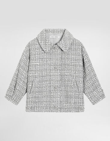 Dolce & Gabbana Single-breasted lamé bouclé jacket Purple L52E36FMTAC