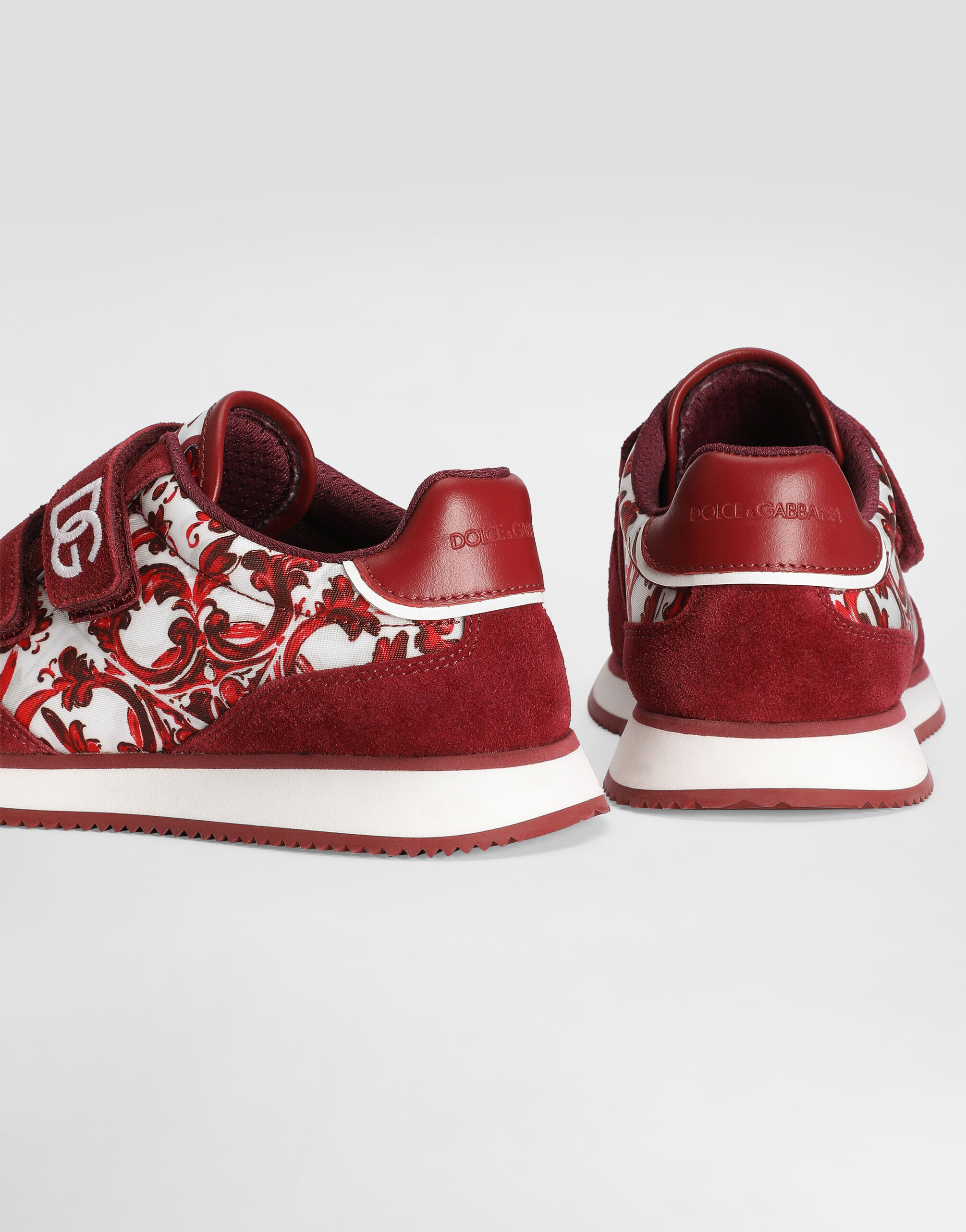 DG Cushion sneakers in majolica-print nylon in Multicolor for Men