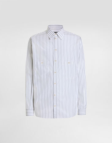 Dolce & Gabbana Striped poplin martini shirt Multicolor G5OC7TFR5Z6