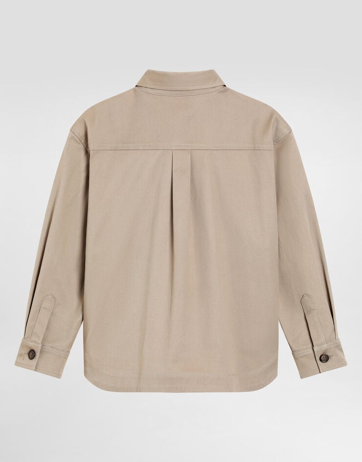 Dolce & Gabbana Stretch gabardine shirt Beige L44S54FUFL3