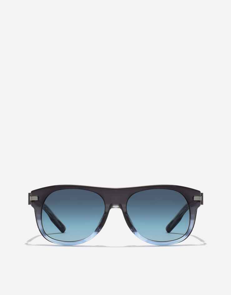 Dolce & Gabbana Metal Plaque Sunglasses Dolce & Gabbana Metal Plaque Sunglasses Gradient striped blue VG4546VP519
