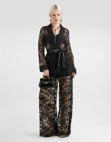 Dolce & Gabbana Lace trousers Black FTC1YTILME6