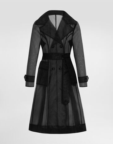 Dolce & Gabbana Technical organza trench coat Beige F0W3STHUMVM