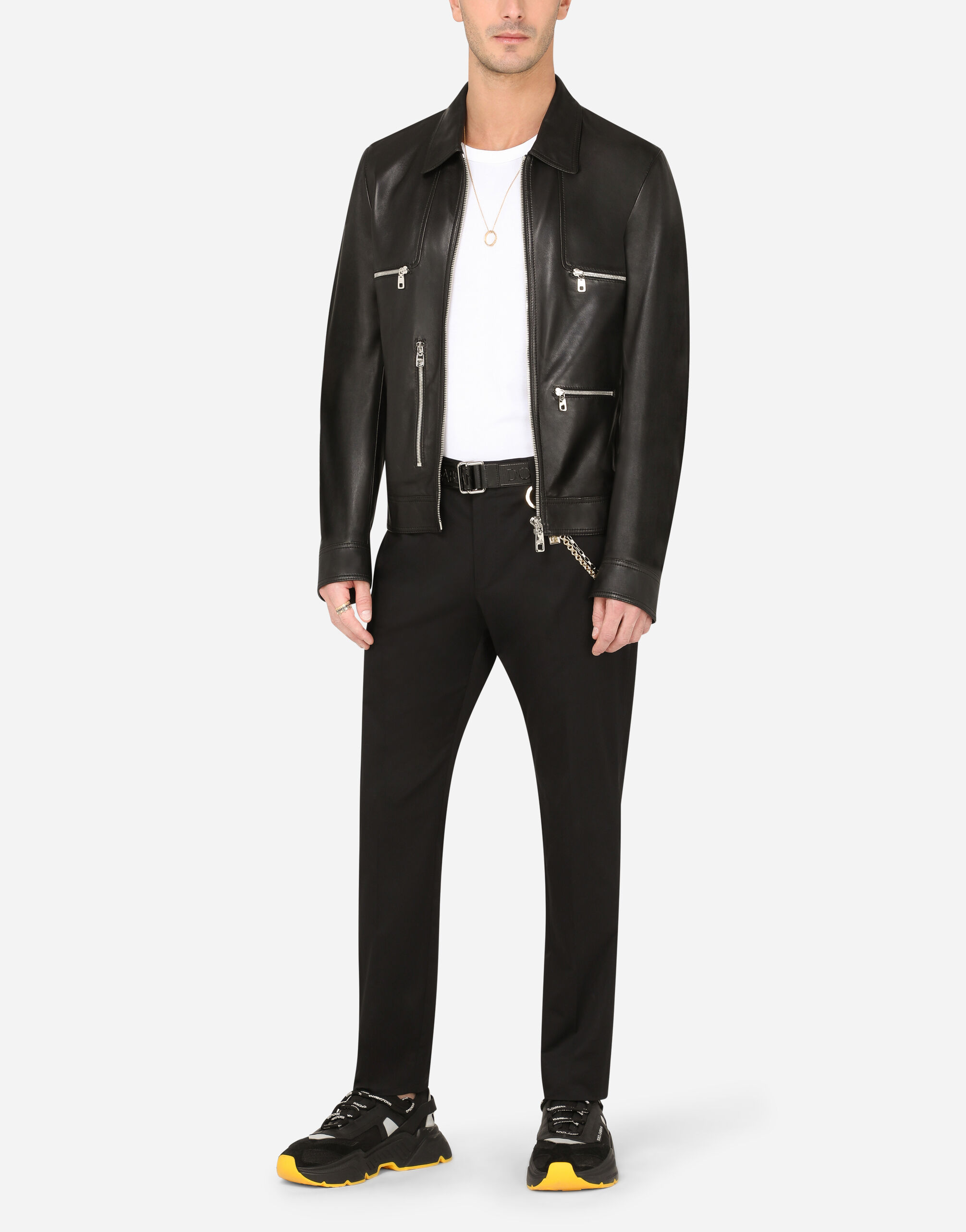 Veste en best sale cuir dolce gabbana