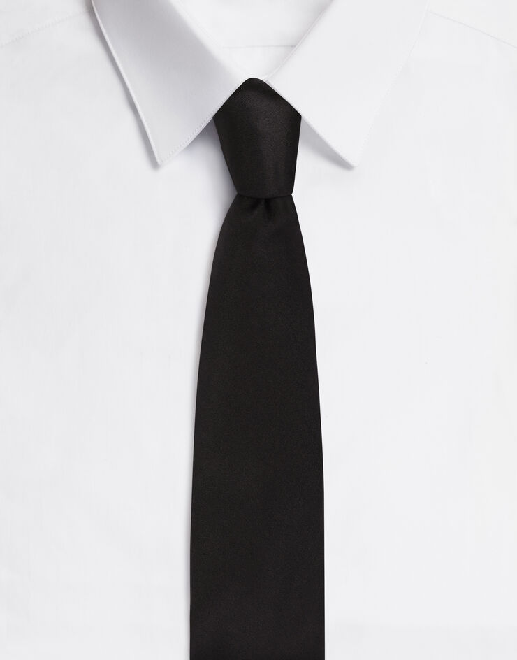 Dolce & Gabbana 6cm blade tie in silk Black GT149EG0U05