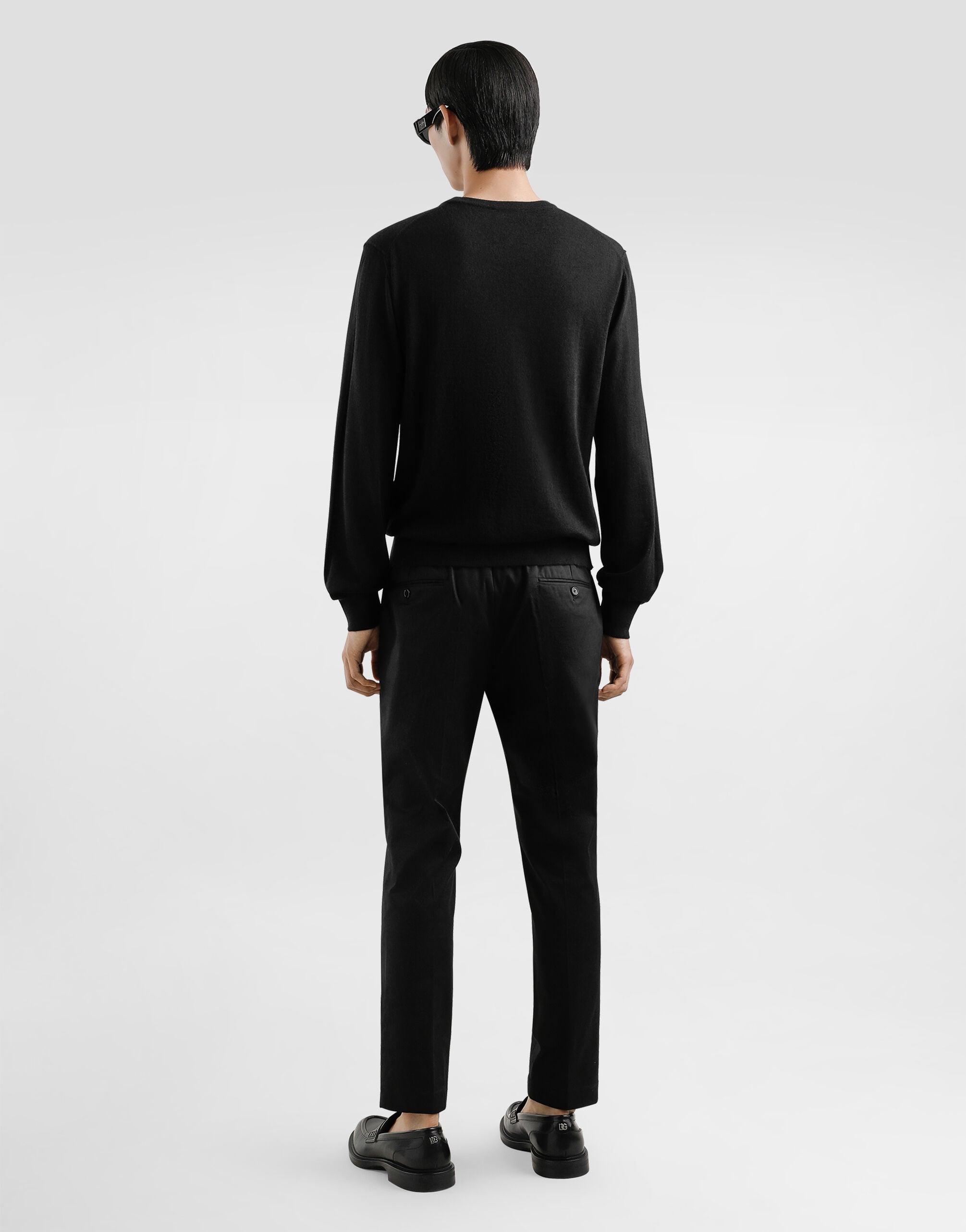 Tailored cotton pants in Black for Men | Dolce&Gabbana® US